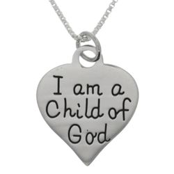 Child of God Sterling Silver Heart Necklace