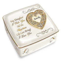 Daughter, I Wish You All the Happiness Personalized Music Box
