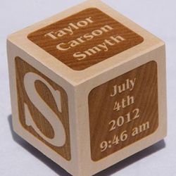 Classic Personalized Baby Block