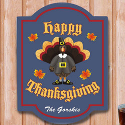 Happy Thanksgiving Personalized Wall Sign