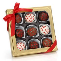 Romantic Hearts Belgian Truffle Cake Bons Gift Box