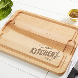 Her Kitchen Personalized Maple Cutting Board