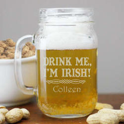 Personalized Irish Mason Jar