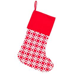 Personalized Monogram Kringle Red Christmas Stocking