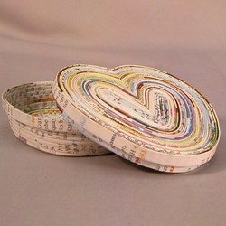 Recycled Paper Heart Keepsake Box