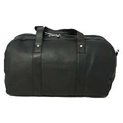 Vaquetta Leather Classic Black Duffel Bag