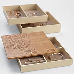 Personalized Geometric Flower Modular Jewelry Box