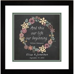 Our Life Our Beginning Personalized Framed Art Print