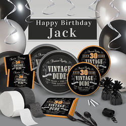 Vintage Dude 30th Birthday Ultimate Party Pack