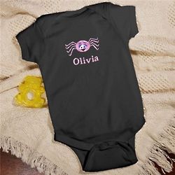 Embroidered Halloween Infant Girl's Creeper