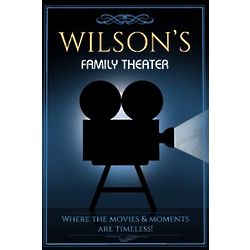Family Theater Personalized Wall Sign