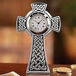 Pewter Celtic Cross Clock