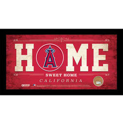 Los Angeles Angels Home Sweet Home Sign with Game-Used Dirt