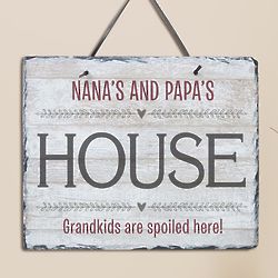 Personalized Grandparent's House Slate Plaque