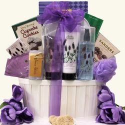 Lavender Spa Pleasures Bath and Body Gift Basket
