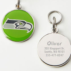 Personalized Seattle Seahawks Pet ID Tag