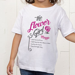 Personalized The Flower Girl Toddler T-Shirt