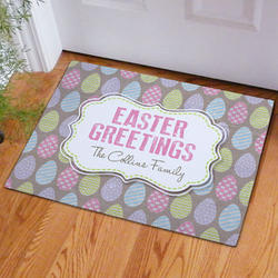 Personalized Easter Greetings Doormat