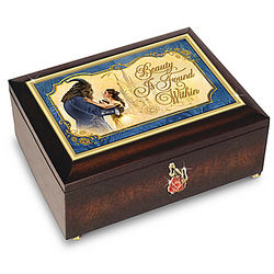 Disney Beauty and the Beast Music Box with Rose Charm