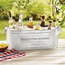 Beverage Tub with Any Personalized Message