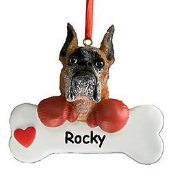 Personalized Boxer Dog Ornament