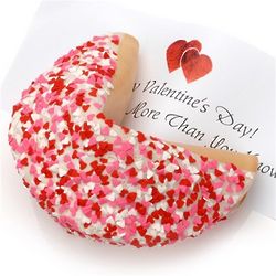 Heart Sprinkles Personalized Giant Fortune Cookie