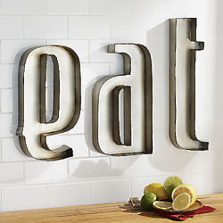 Eat Letters Metal Sign