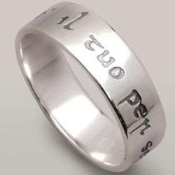 Sterling Silver Italian Engraved Ring