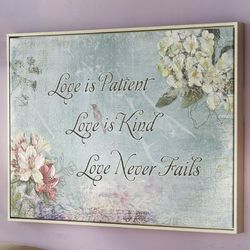 Love Is Patient, Love Is Kind, Love Never Fails Wall Art