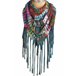 Button-Front Razorcut Convertible Scarf