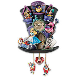 Disney Alice in Wonderland Mad Hatter Wall Clock