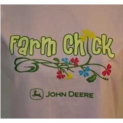 John Deere Ladies' Pink Farm Chick Hoodie
