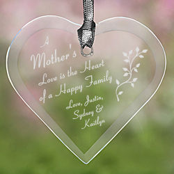 Mother's Love Personalized Heart Ornament
