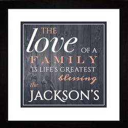 Life's Greatest Blessing Personalized Framed 14x14 Art Print