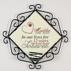 Personalized Pet Memorial Heart Candle Holder