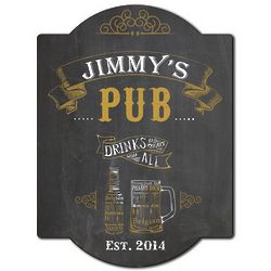 Drinks to Share Personalized Pub Sign