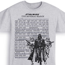 Star Wars Imperial March Music Sheet T-Shirt