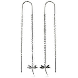 Sterling Silver Dragonfly Threaders