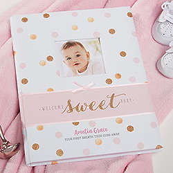Personalized Baby Girl Sweet Sparkle Memory Book