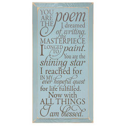 You Are the Poem Plaque
