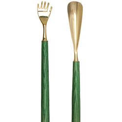 Green Ash Shoe Horn with Back Scratcher