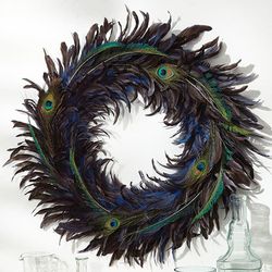 Peacock Feathers Wreath