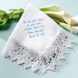 Mother's Venise Lace Wedding Handkerchief