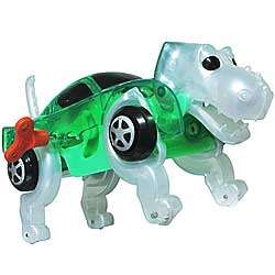 Green Car to Dino Morphing Vehicle