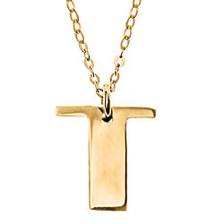 Personalized Initial Gold Charm Pendant