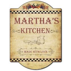 Made with Love Personalized Kitchen Wall Sign