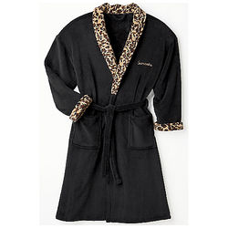 Personalized Robe with Leopard Collar