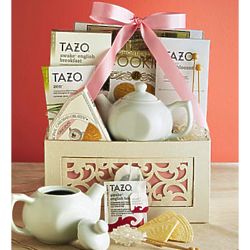 Teatime Gift Basket with Tea For One Teapot