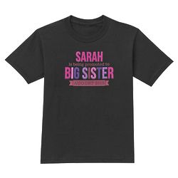 Big Sister's Personalized Sibling Promotion T-Shirt