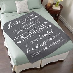 Personalized Love Endures Plush Blanket